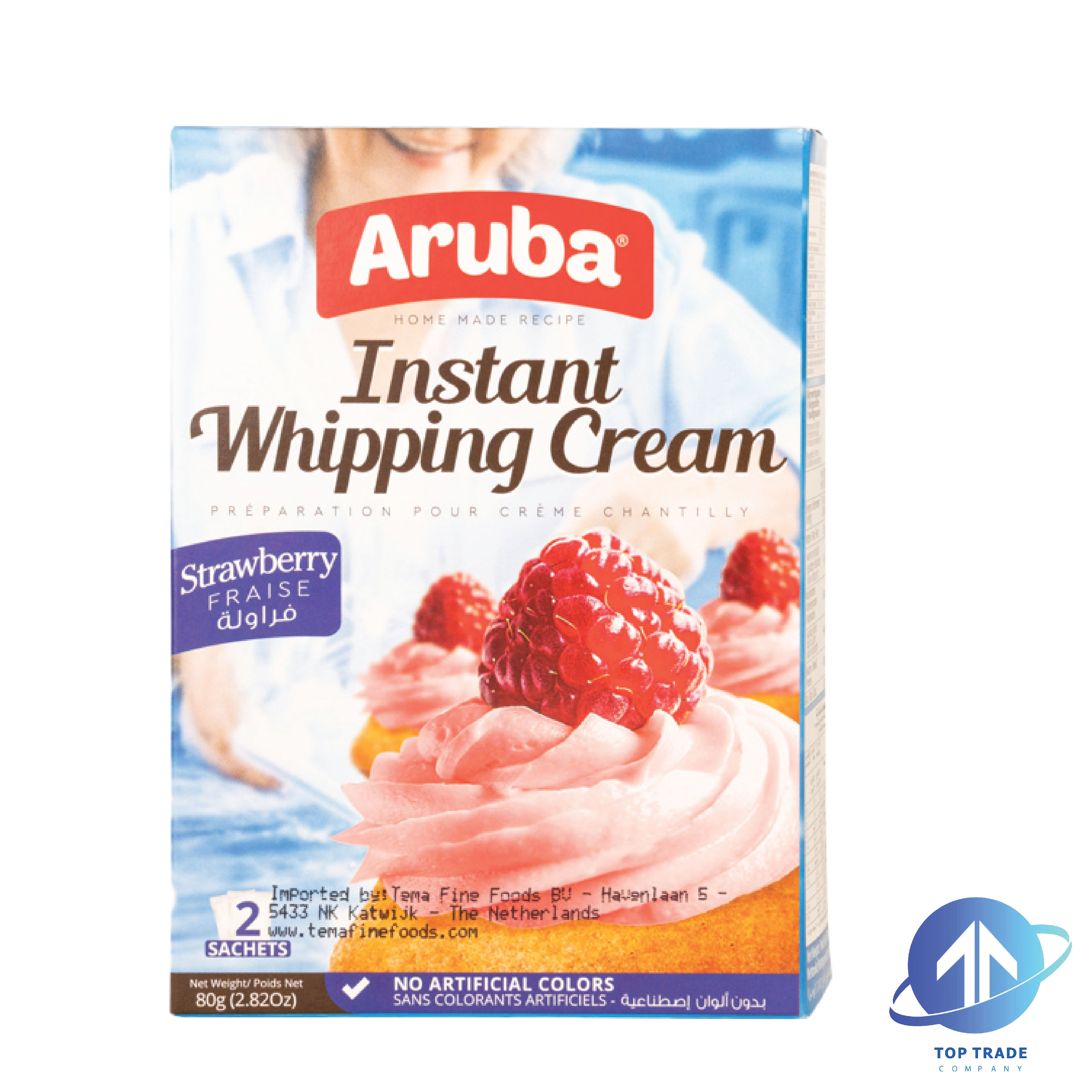 Aruba Instant whipping strawberry cream 80gr 